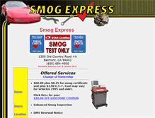 Tablet Screenshot of belmontsmogexpress.com
